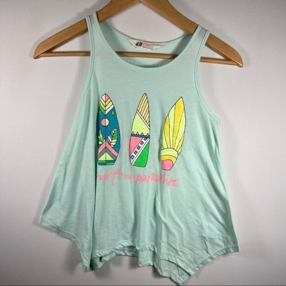 H&M Girls Surf in Paradise‎ Tank Top Size 10-12Y